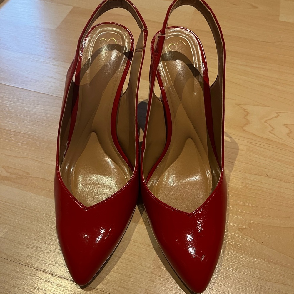Red Slingback Heels